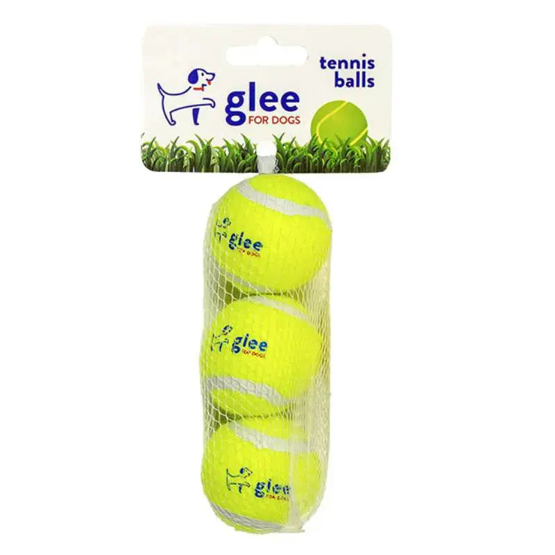 91003 GLEE ΠΑΙΧΝΙΔΙ ΣΚΥΛΟΥ TENNIS BALLS ΚΙΤΡΙΝΟ 7.5CM 3ΤΜΧ