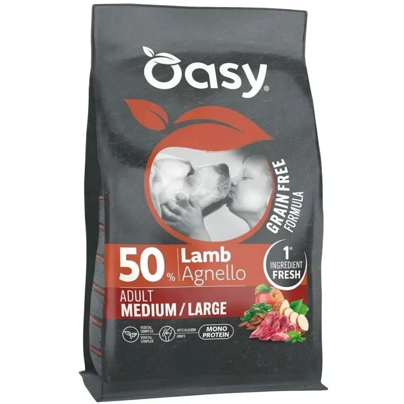 OASY DOG GRAIN FREE ADULT MEDIUM/LARGE ΑΡΝΙ 10KG