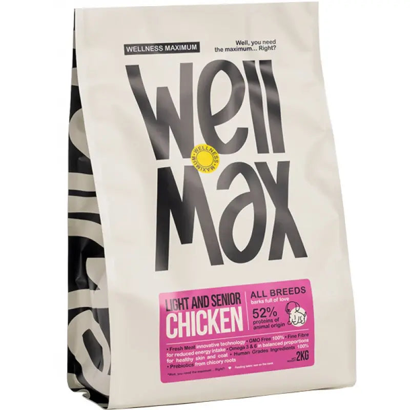 WELLMAX ADULT DOG CHICKEN LIGHT & SENIOR 2KG (1+1 ΔΩΡΟ)