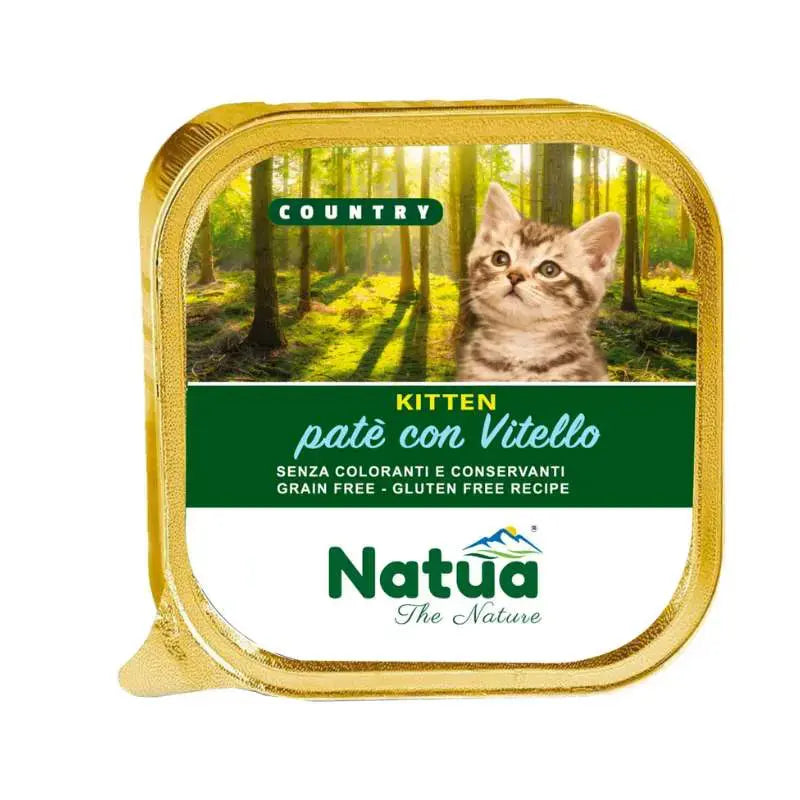 NATUA CAT COUNTRY KITTΕΝ VEAL 100GR