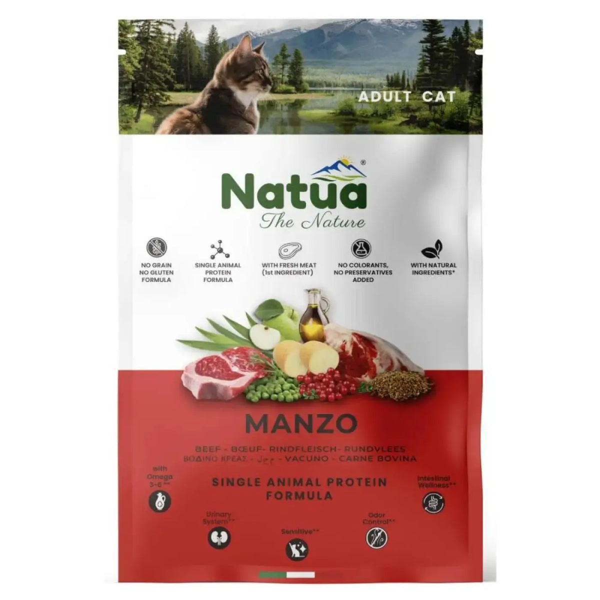 NATUA DRY CAT ADULT BEEF 1.5KG