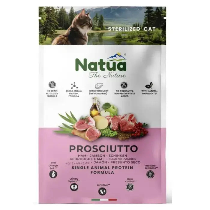 NATUA DRY CAT STERILIZED HAM 1.5KG