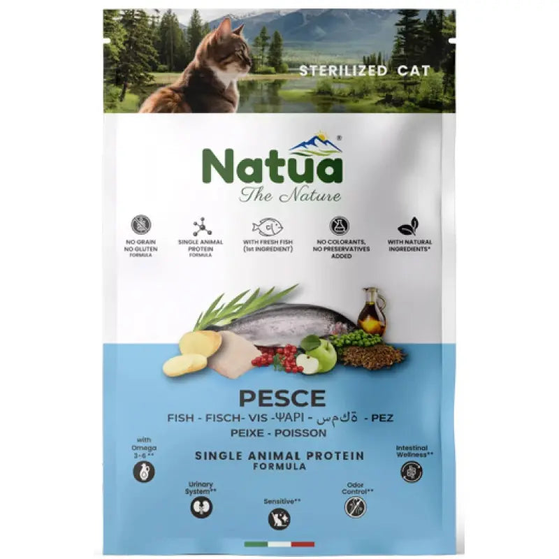 NATUA DRY CAT STERILIZED FISH 1.5KG
