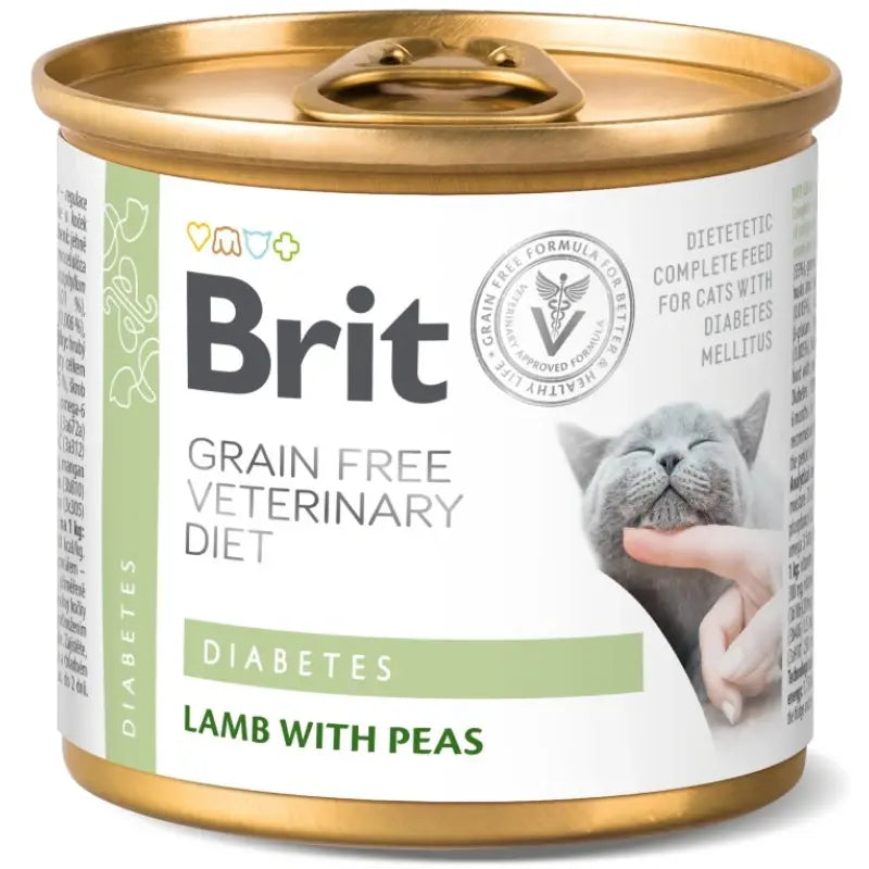 BRIT VD ΚΟΝΣΕΡΒΑ ΓΑΤΑΣ GRAIN FREE DIABETES 200G