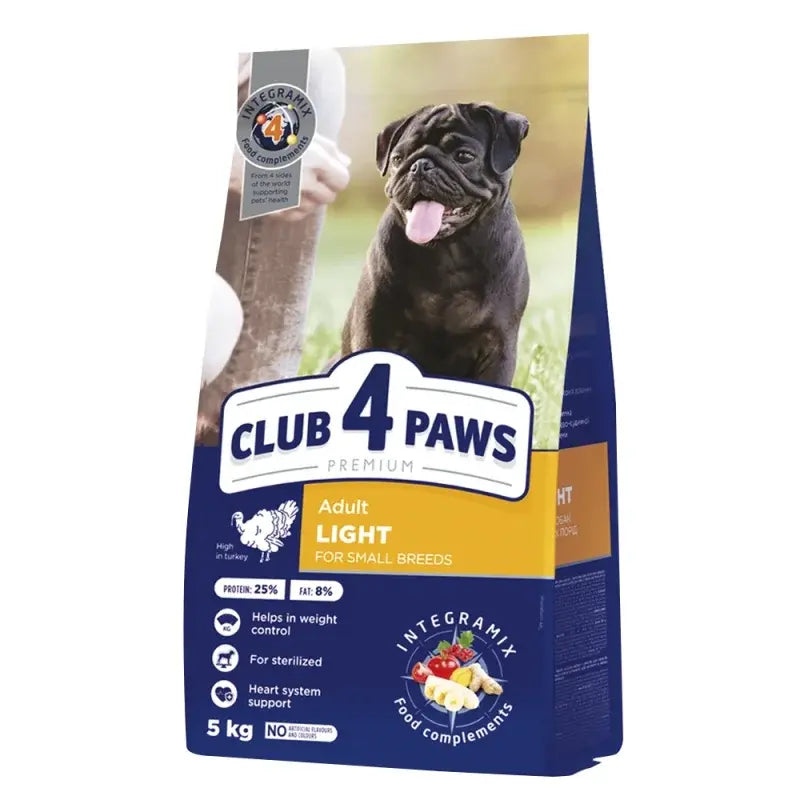 CLUB4PAWS ADULT SMALL BREEDS LIGHT ΜΕ ΓΑΛΟΠΟΥΛΑ 5KG