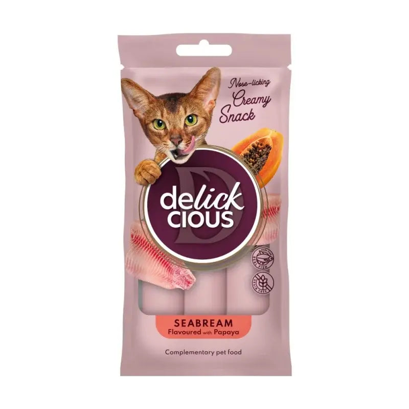 DELICKCIOUS CAT CREAM MΕ ΤΣΙΠΟΥΡΑ & ΠΑΠΑΓΙΑ 60GR (4Χ15G)