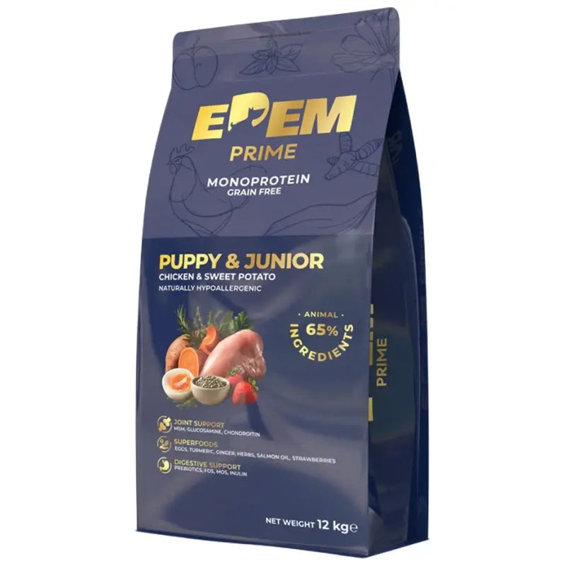 EDEM PRIME GRAIN PUPPY & JUNIOR MONOPROTEIN 12KG + 2KG ΔΩΡΟ