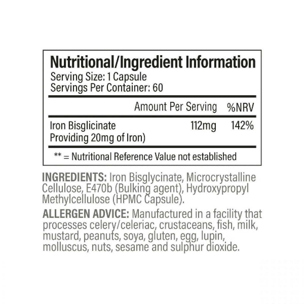 TbJp Iron Bisglycinate 60 Capsules