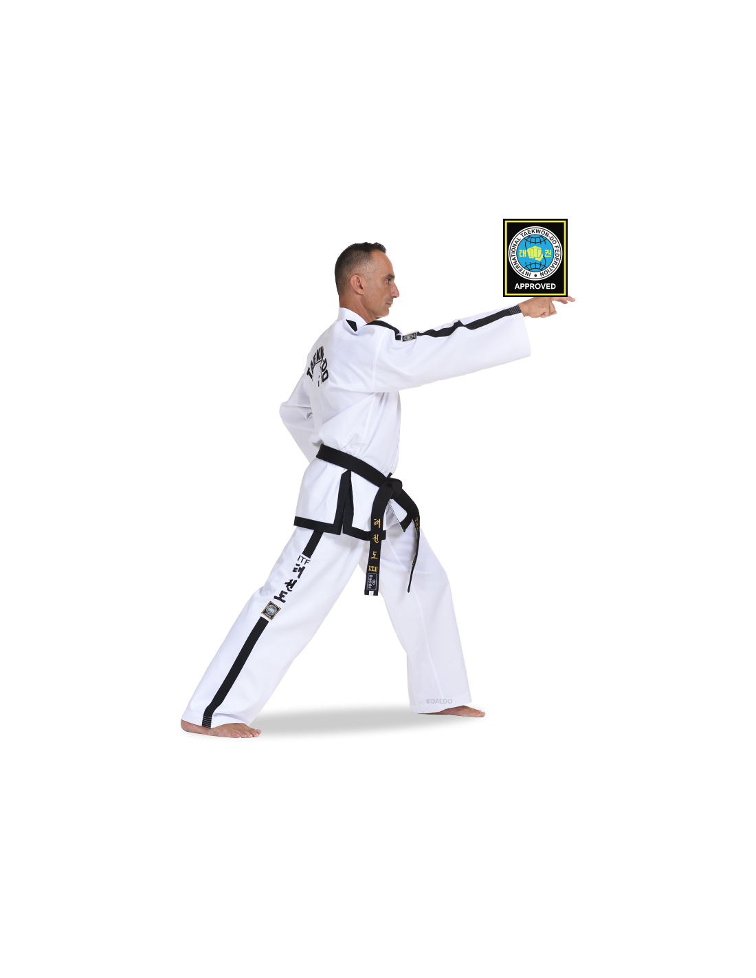 TAITF 10817 ITF Approved Dobok International Instructor & Master (RIBBED) (CE)