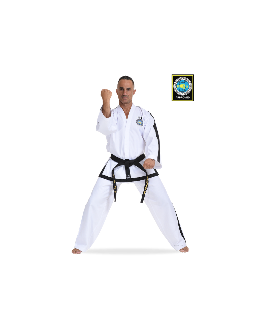 TAITF 10817 ITF Approved Dobok International Instructor & Master (RIBBED) (CE)