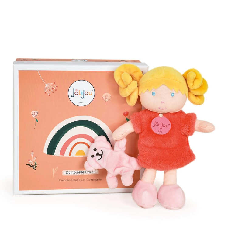 Jolijou - Υφασμάτινη κούκλα Mlle - Corail 21 cm