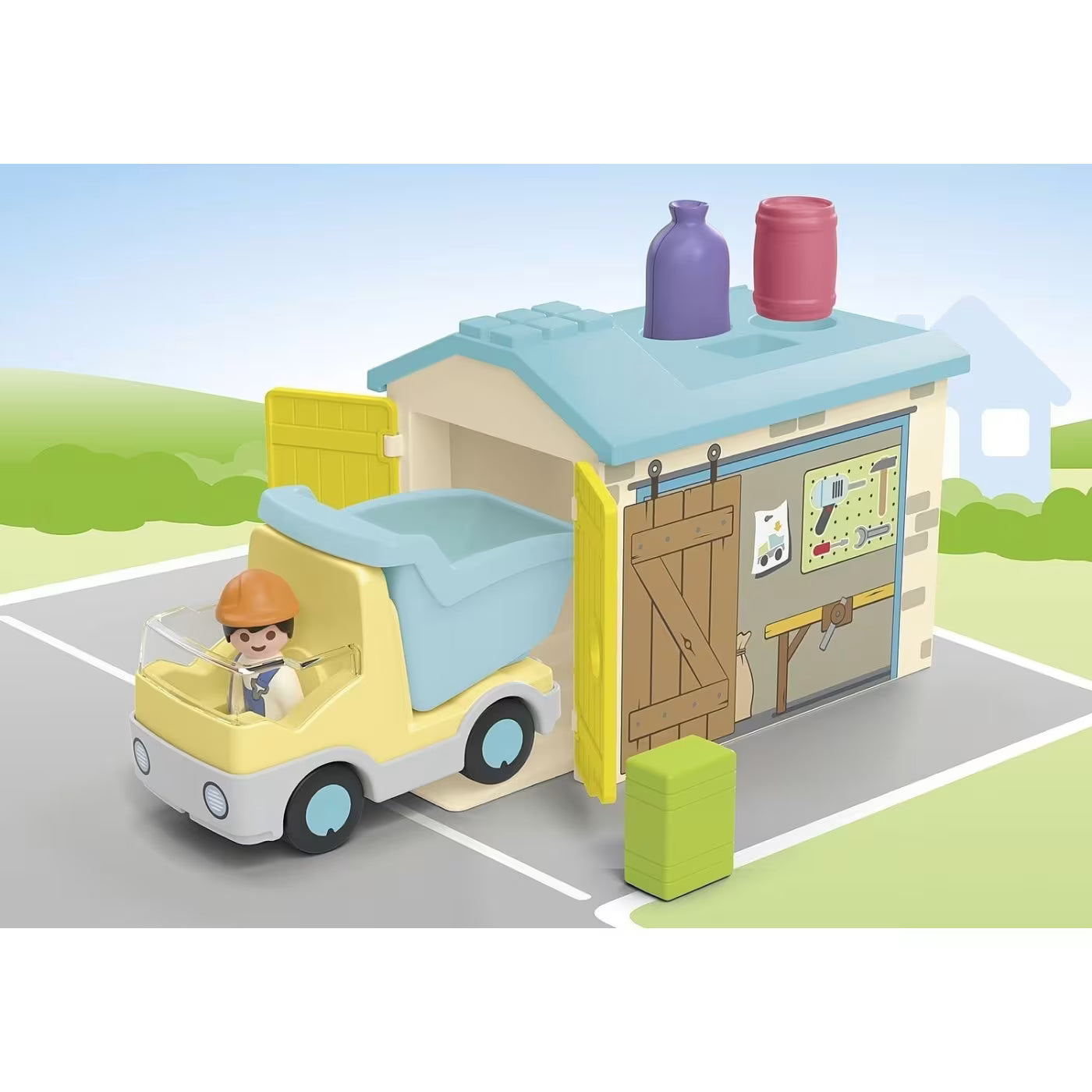 Playmobil junior: φορτηγό με γκαράζ 71686