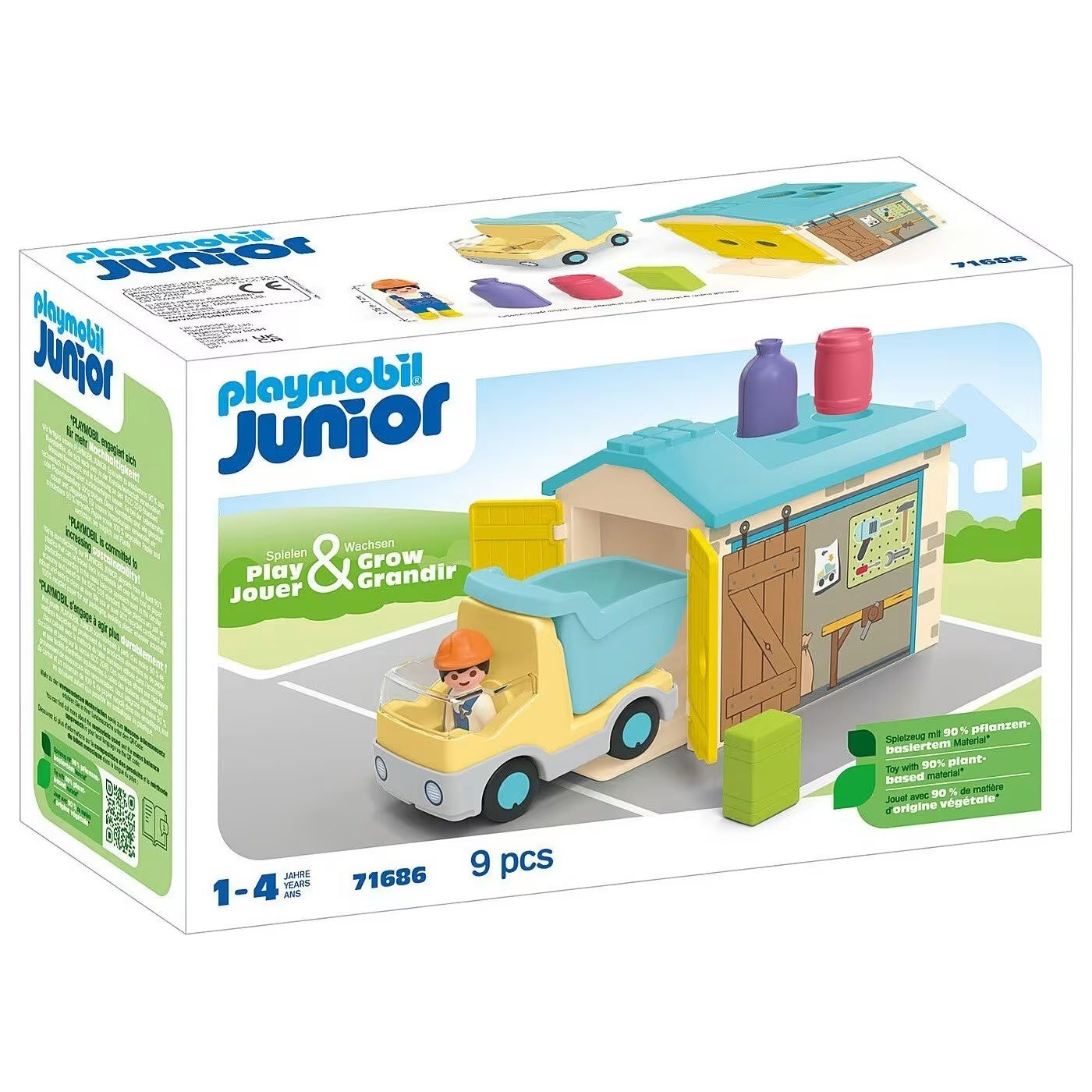 Playmobil junior: φορτηγό με γκαράζ 71686