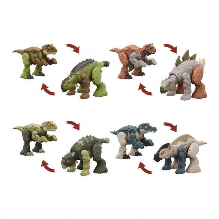 Jurassic World Fierce Changers Double Danger Δεινόσαυρος που Μεταμορφώνεται 2 σε 1 – 4 Σχέδια (HLP05)