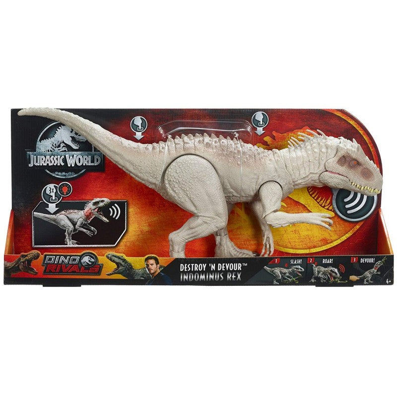 Mattel Jurassic World Indominus Rex Δεινόσαυρος Με Ήχους Και Κίνηση GCT95