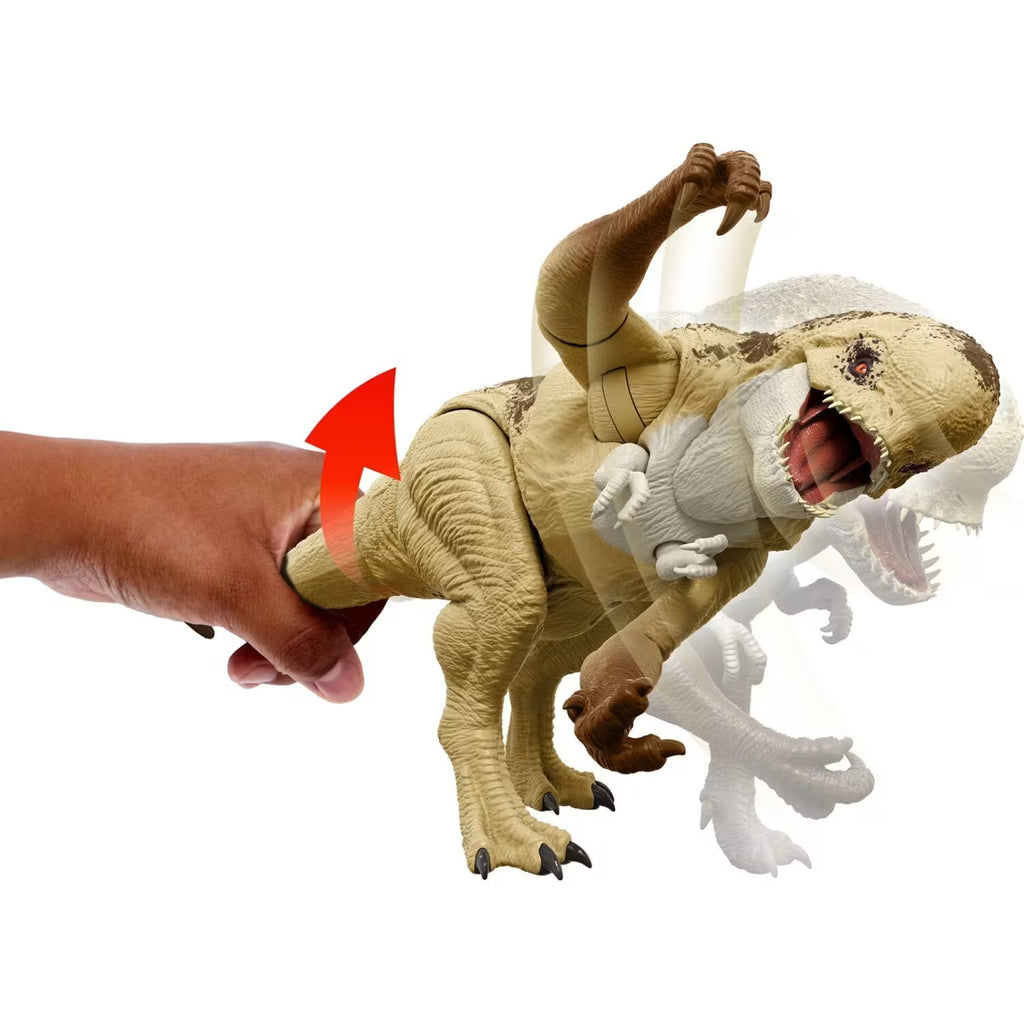 Mattel Jurassic World Rebirth Distortus Rex Κακός Με Λειτουργία Επίθεσης Και Ήχους, 22 Inch Rumble N Rampage Φιγούρα Παιχνιδιού JGB58