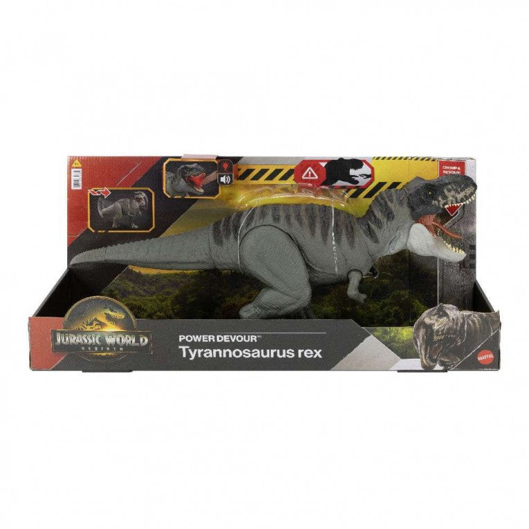 Jurassic World Rebirth Power Devour Τυρανόσαυρος Ρεξ Φιγούρα Δεινοσαύρου με Δάγκωμα και Ήχους (JCH02)