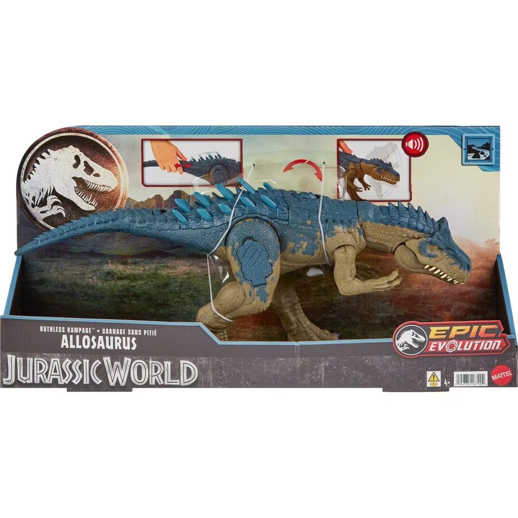 Mattel Jurassic World Ruthless Rampage Αλλόσαυρος Με Ήχους Και Λειτουργία Επίθεσης HRX50