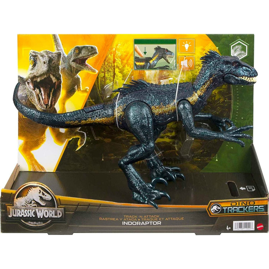 Mattel Jurassic World Track N Attack Indoraptor Με Φώτα, Ήχους Kαι Λειτουργίες Επίθεσης
