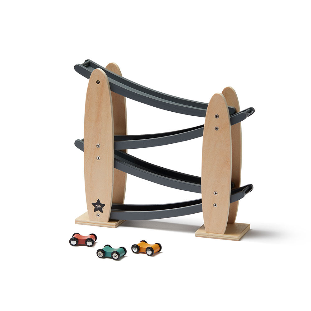 KIDS CONCEPT. Ξύλινη διαδρομή για αυτοκινητάκια AIDEN (φυσικό-γκρι)