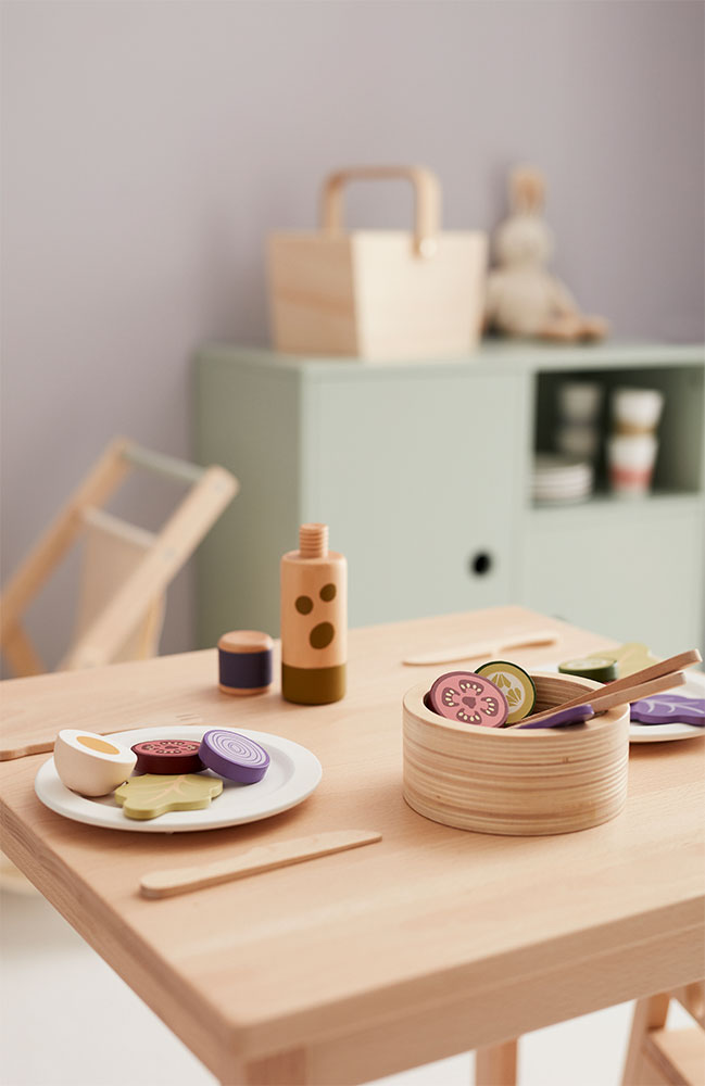 KIDS CONCEPT. Ξύλινο σετ σαλάτας KID'S HUB