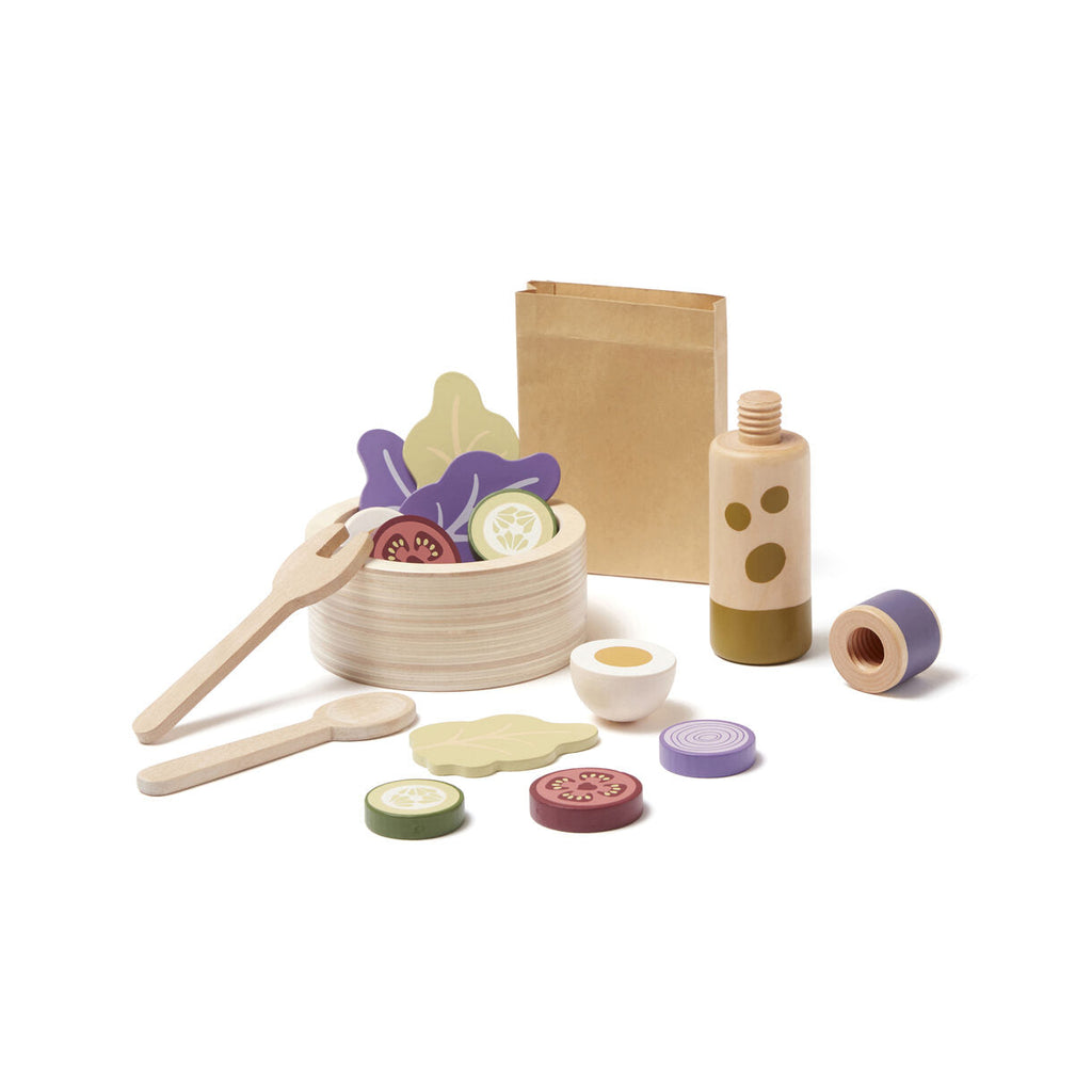 KIDS CONCEPT. Ξύλινο σετ σαλάτας KID'S HUB