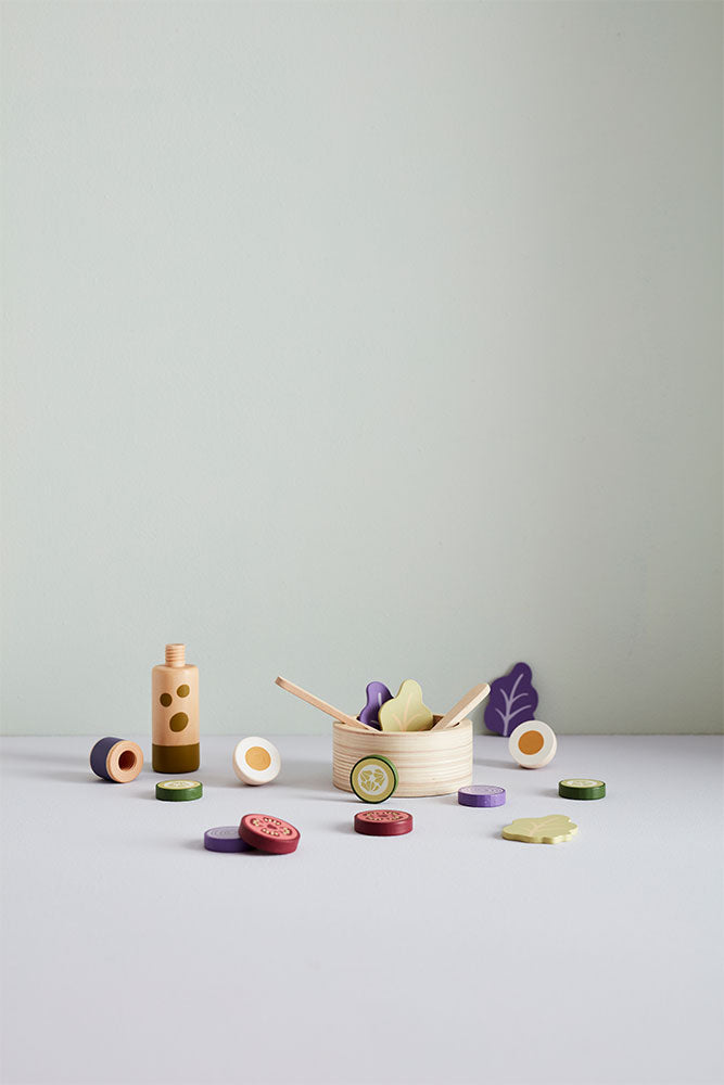 KIDS CONCEPT. Ξύλινο σετ σαλάτας KID'S HUB