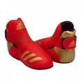 Προστατευτικά Ποδιών Kick adidas WAKO Kickboxing Κόκκινο/Χρυσαφί