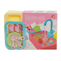 Zita Toys Νεροχύτης Με Τρεχούμενο Νερό & Αξεσουάρ 15 τμχ.