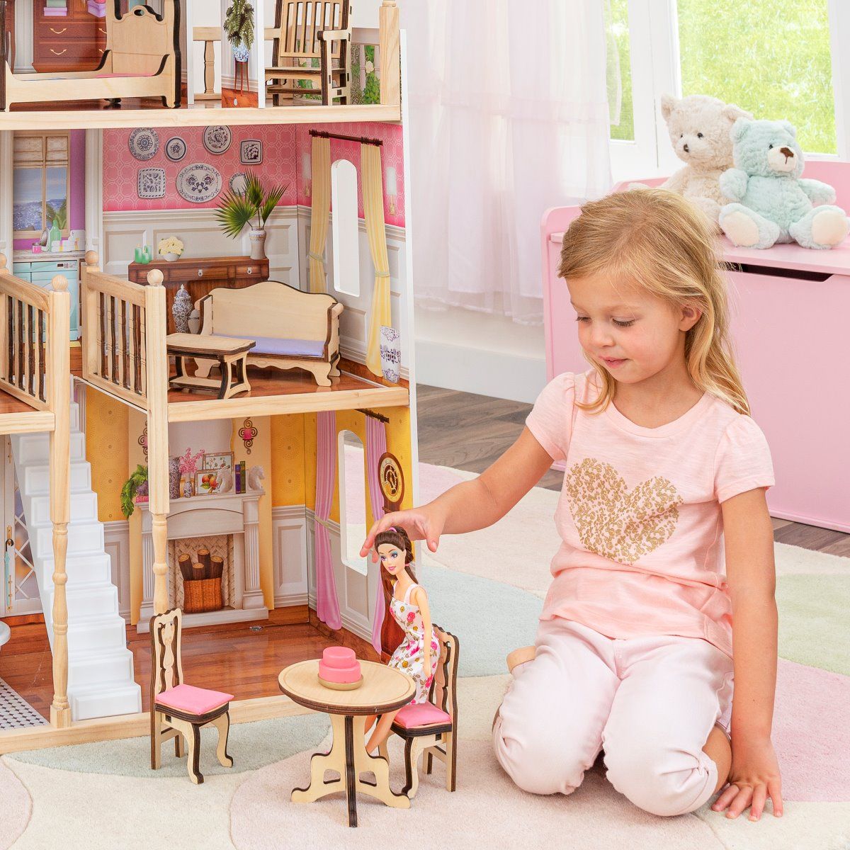 Kidkraft Κουκλόσπιτο Charlotte. Περιλαμβάνει έπιπλα &amp; αξεσουάρ ΚΚ65956