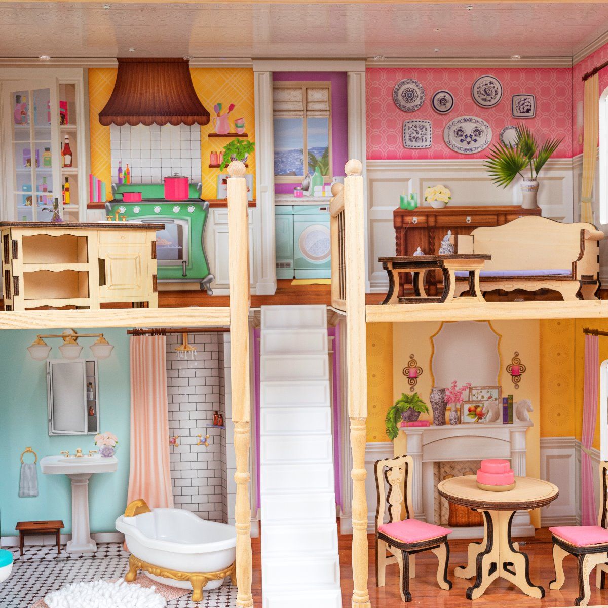 Kidkraft Κουκλόσπιτο Charlotte. Περιλαμβάνει έπιπλα &amp; αξεσουάρ ΚΚ65956
