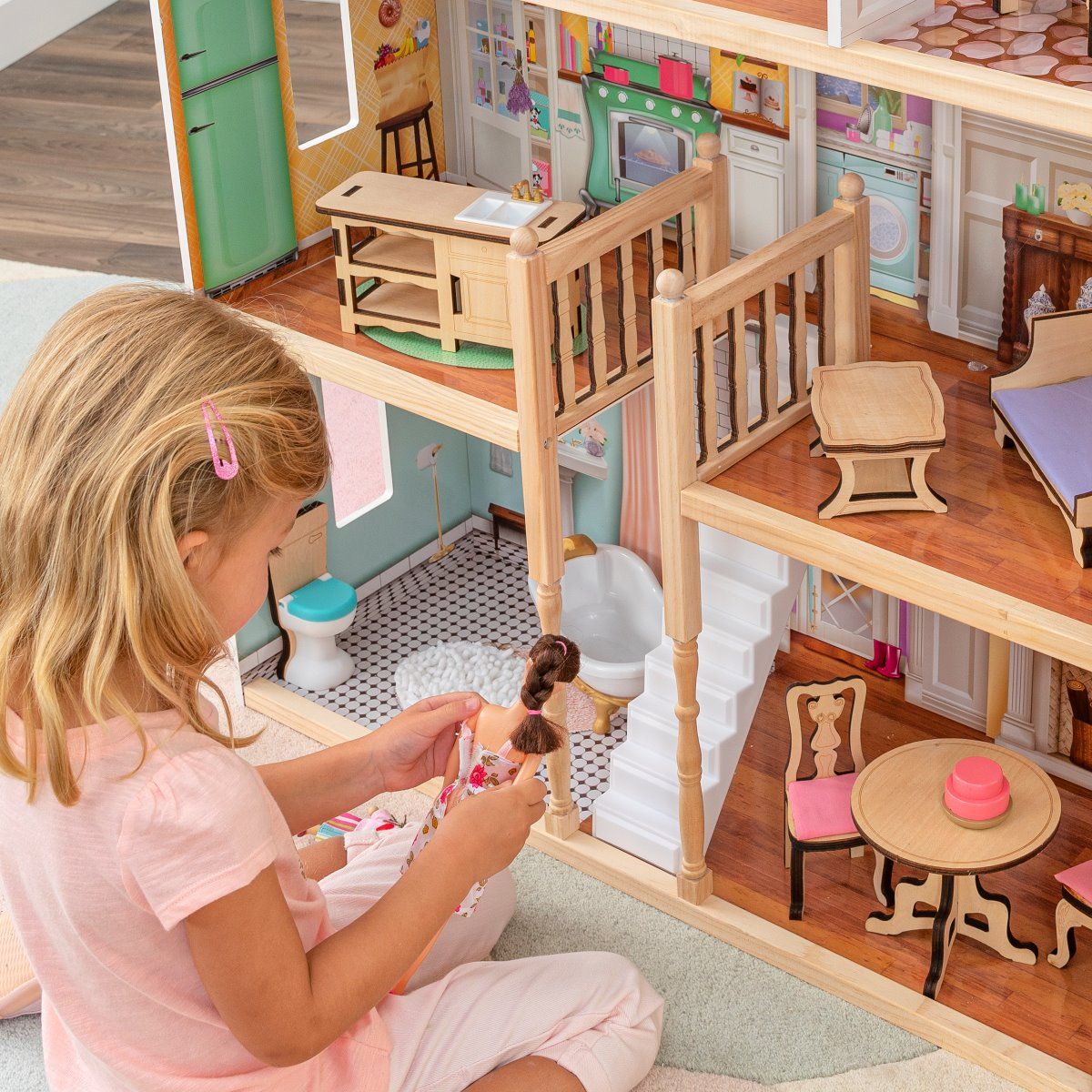 Kidkraft Κουκλόσπιτο Charlotte. Περιλαμβάνει έπιπλα &amp; αξεσουάρ ΚΚ65956