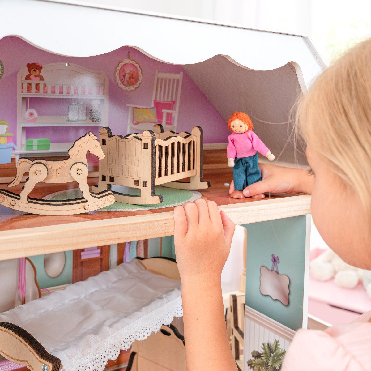 Kidkraft Κουκλόσπιτο Charlotte. Περιλαμβάνει έπιπλα &amp; αξεσουάρ ΚΚ65956