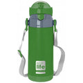 EcoLife Θερμός από ανοξείδωτο ατσάλι με λουράκι 400ml Πράσινο 33-BO-2994