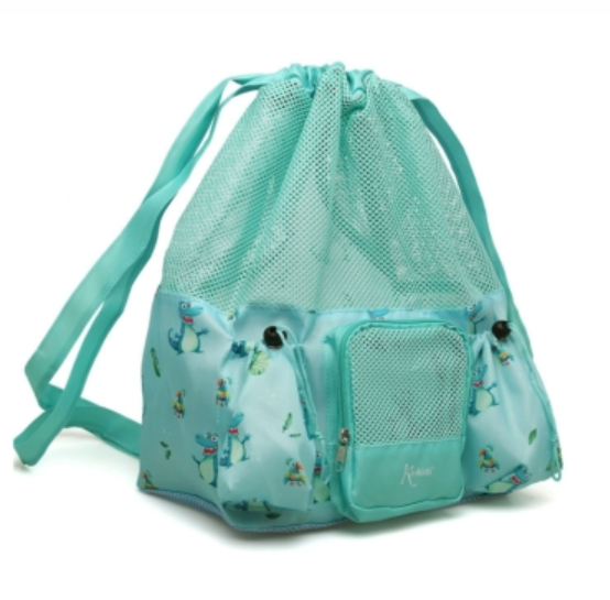 Kiokids Αδιάβροχη Τσάντα Παραλίας Κροκόδειλοι Μέντα 10L. 3803