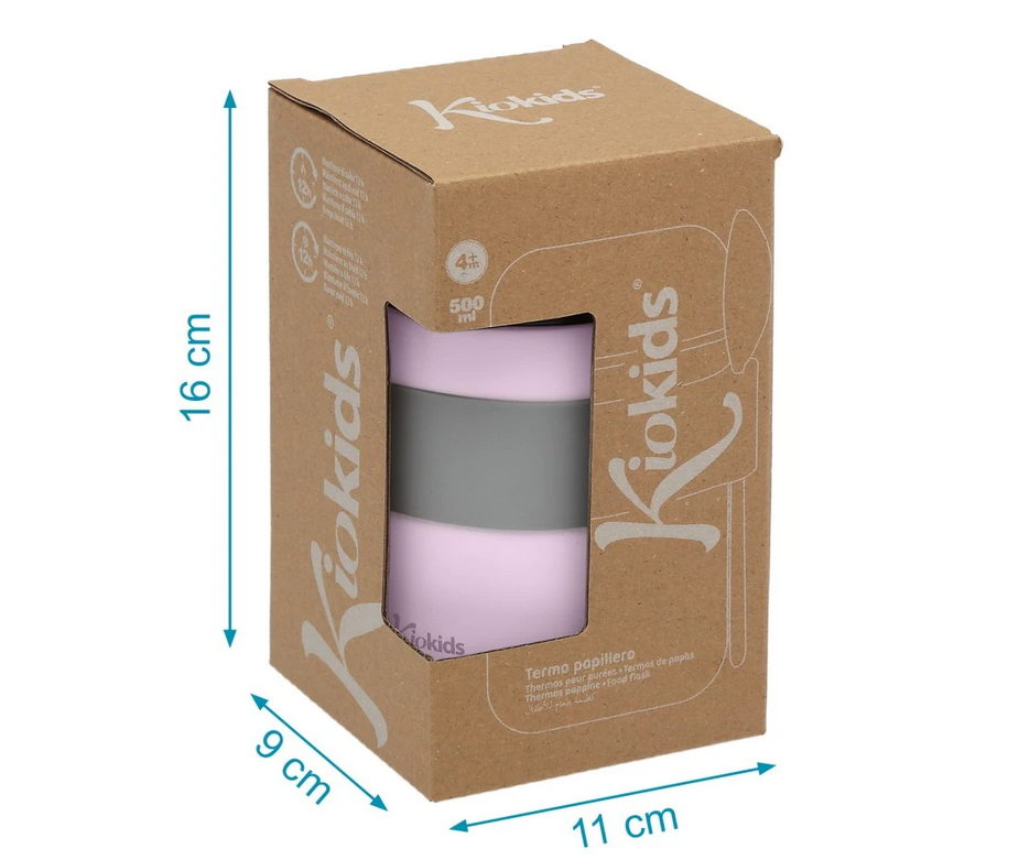 Kiokids Βρεφικό Θερμός Φαγητού με Κουταλάκι Λιλά 500ml. 5373