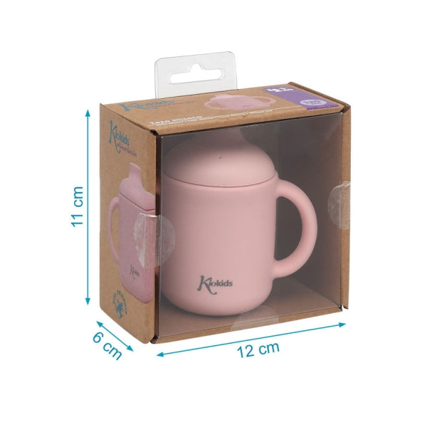 Kiokids Εκπαιδευτικό Ποτηράκι Σιλικόνης 120ml. | Ροζ 3543