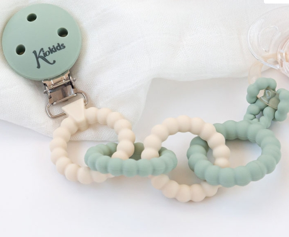 Kiokids Κλιπ Πιπίλας Σιλικόνης Μέντα 0+M  6633