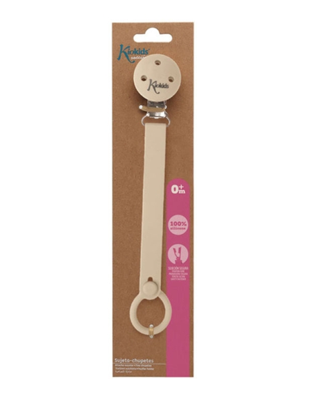 Kiokids Κλιπ Πιπίλας Σιλικόνης Μπεζ 0+M 4219