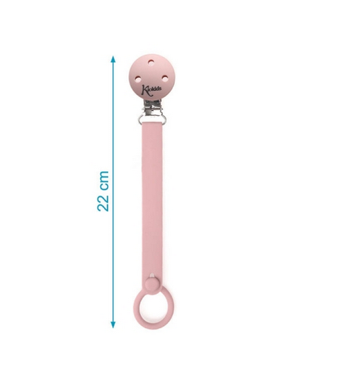 Kiokids Κλιπ Πιπίλας Σιλικόνης Ροζ 0+M 3703