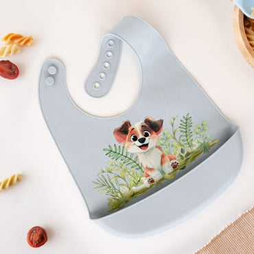 Kiokids Σαλιάρα Σιλικόνης με τσέπη Σκυλάκι 6653