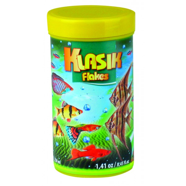 Τροφή Τροπικών Ψαριών Σε Νιφάδες Klasic Flakes 250ml