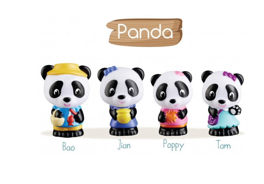 Klorofil Οικογένεια "Panda" -Εκπαιδευτικό παιχνίδι 4 χαρακτήρες 700304F