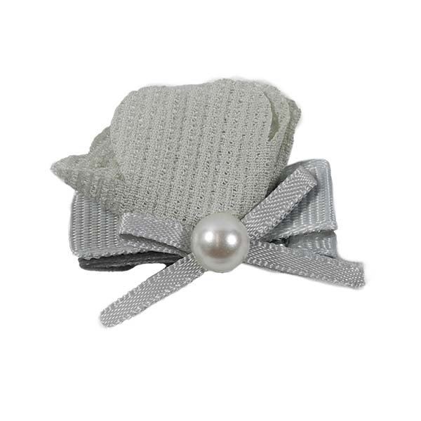 Κοκκαλάκι Σκύλου "Pearl Flower" Γκρι 4x3cm