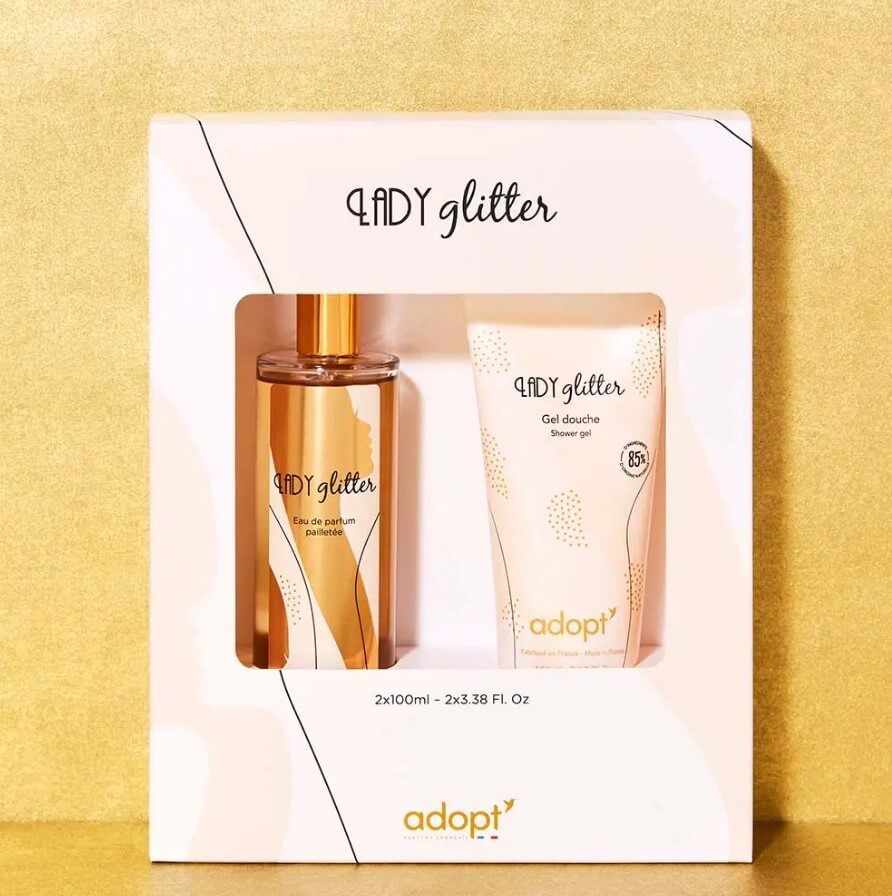Lady Glitter Gift Box Eau De Parfum 100ml - Shower Gel | Adopt
