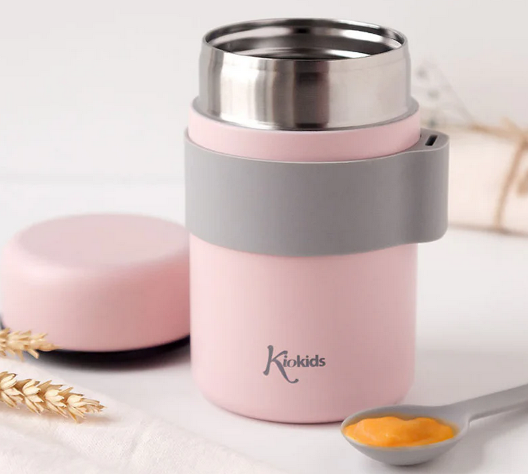 Kiokids Βρεφικό Θερμός Φαγητού με Κουταλάκι Ροζ 500ml.  3598