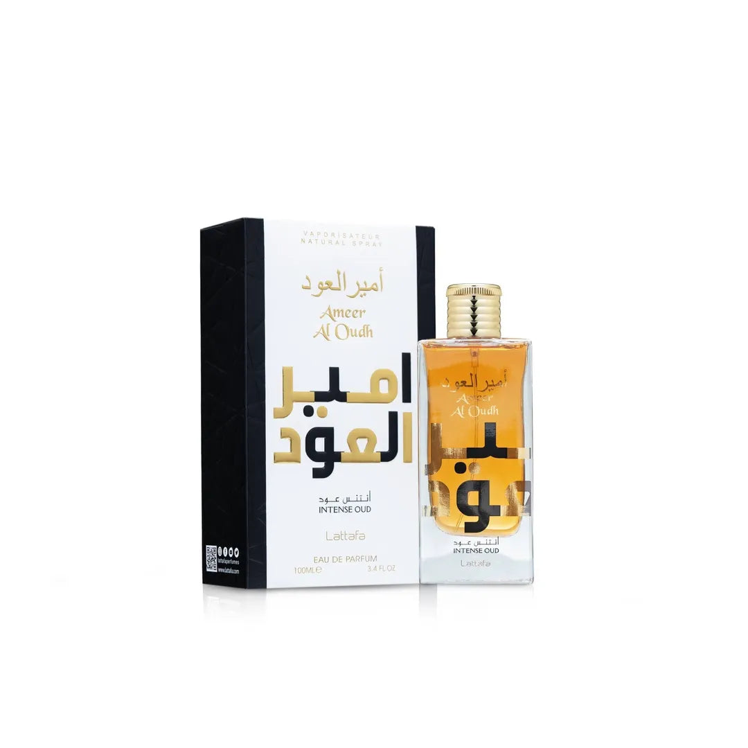Lattafa | Ameer Al Oudh Intense Oud Unisex Eau De Parfum Spray 100ml | Woody Amber | LATAMALOUINOU