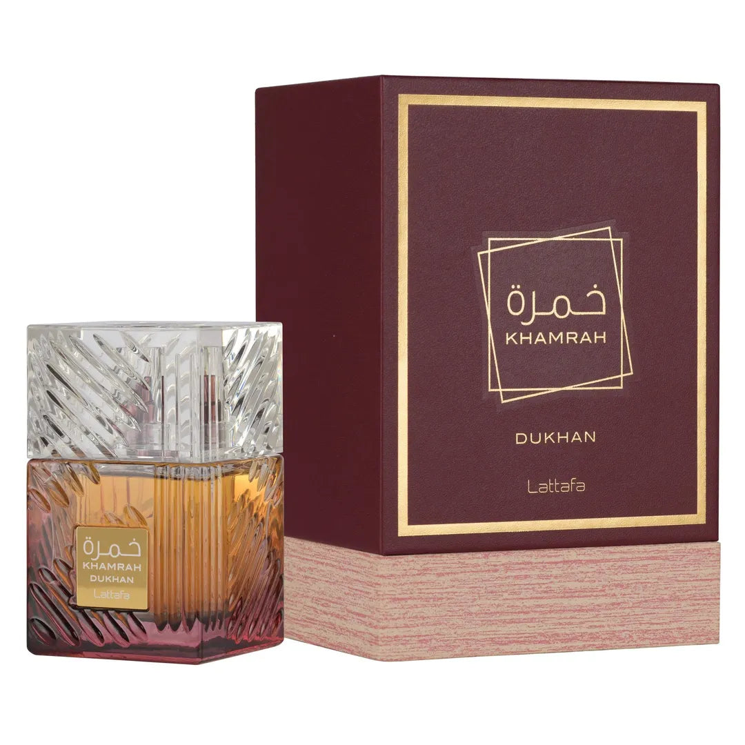 Lattafa | Khamrah Dukhan Unisex Eau De Parfum Spray 100ml | Amber Spicy Gourmand | LATKHADUU100