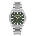 Ανδρικό ρολόι Lee Cooper LC07984.370 με ασημί μπρασελέ και πράσινο καντράν