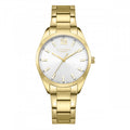 Γυναικείο ρολόι Lee Cooper LC08014.130 με χρυσό μπρασελέ και ασημί καντράν